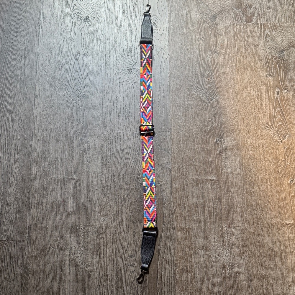 Multicolor Geometric Pattern Adjustable Bag Strap